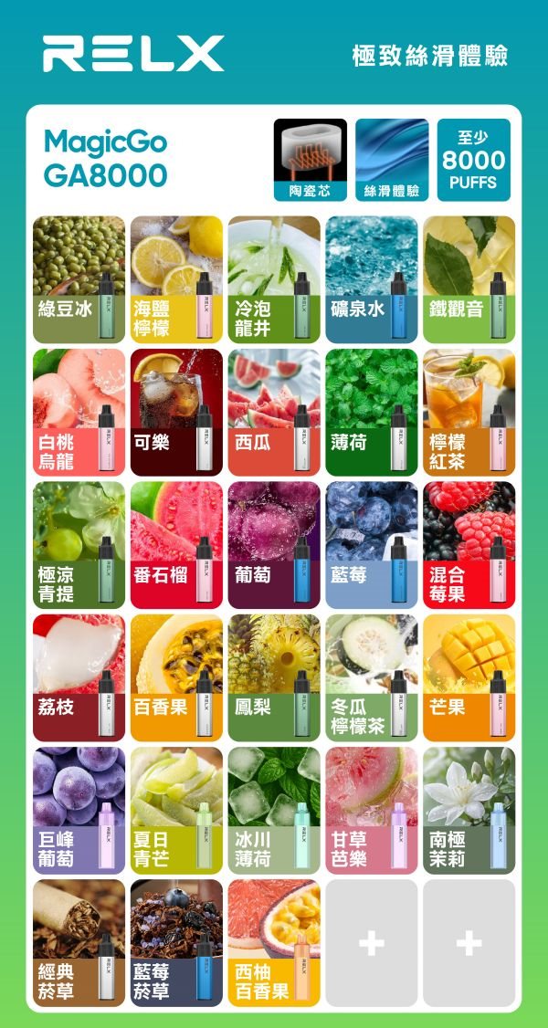 RELX8000口拋棄式 RELX電子煙 悅刻拋棄式電子煙#日期10/14